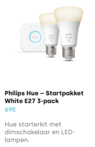 Philips Hue Starter packet for 19 euro after discount!